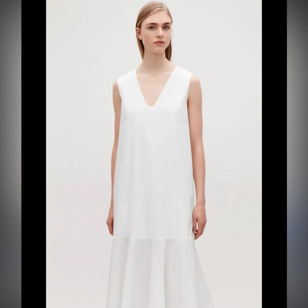 COS Cotton Poplin Sleeveless Midi Dress